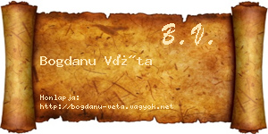 Bogdanu Véta névjegykártya